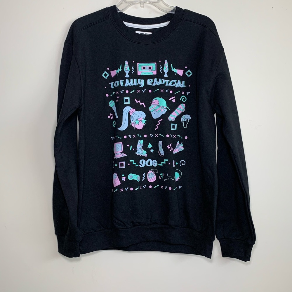 Totally Radical Retro 90’s Sweatshirt Sz M